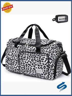 Small Gym Bag for Women, Travel Duffle Weekender with Shoe Compartment